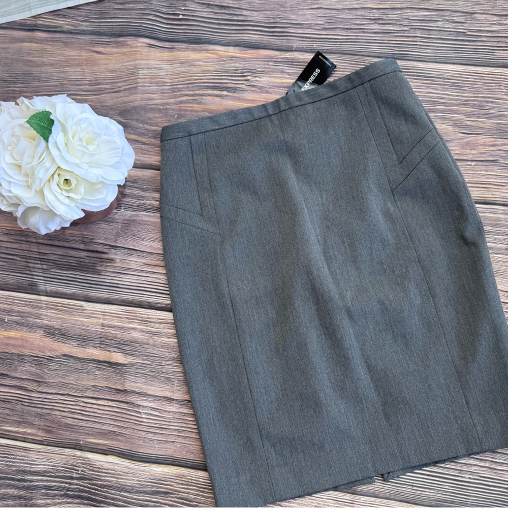 NWT Express Design Studio Gray Pencil Skirt Size 4